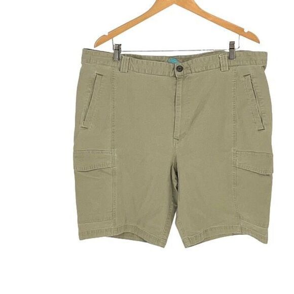 Tommy Bahama Mens Flat Front Key‎ Grip Stretch Cargo Shorts Green Size 42 - Picture 1 of 7